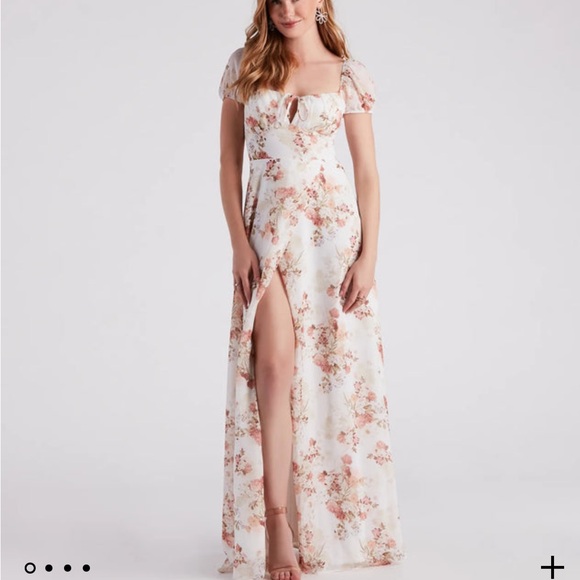 Floral Chiffon Dress, Size Small, Brand New - Picture 3 of 3